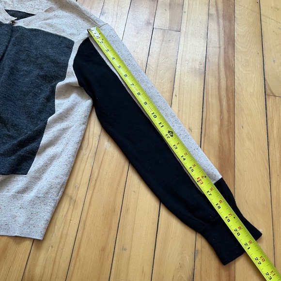 Dries Van Noten Colorblock Medium Wool Alpaca Silk Cardigan Sweater Beige Grey - Picture 6 of 9